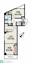 コネクトパークヒルズ新田町 2LDKの間取図画像