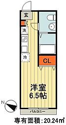 REGALO千葉駅前 ワンルームの間取図画像
