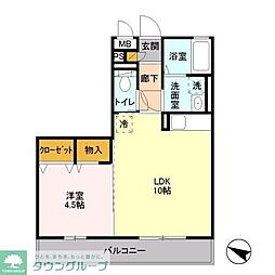 グラン・セレッソ 1LDKの間取図画像