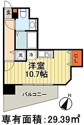 サイドワン ワンルームの間取図画像