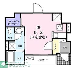 JR横浜線 古淵駅 徒歩16分の賃貸アパート 1階ワンルームの間取り