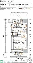 JR横浜線 町田駅 徒歩9分の賃貸マンション 7階1LDKの間取り