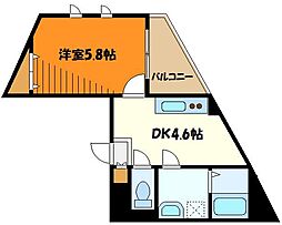 カイルア・ヴィラ 2階1DKの間取り