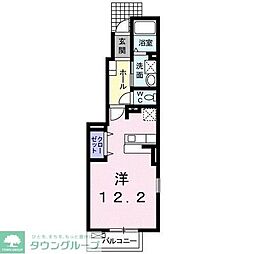 京王相模原線 多摩境駅 徒歩6分の賃貸アパート 1階1Kの間取り