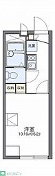 レオパレスアペイロン 1階1Kの間取り