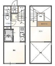 京王高尾線 京王片倉駅 徒歩5分の賃貸アパート 1階1Kの間取り