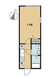 ラ・ソレイユ淵野辺 1Kの間取図画像