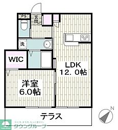 GraceCourt 1LDKの間取図画像