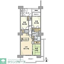 オラリオンサイト4番館 3LDKの間取図画像