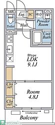 リブリ・フェリス鹿島 1LDKの間取図画像