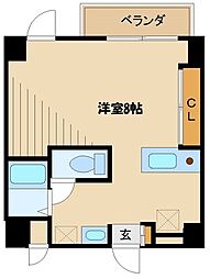 アールレジデンス ワンルームの間取図画像