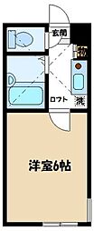 ロッシェル橋本62号棟 1Kの間取図画像