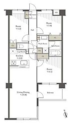 ラシュレ志木 3LDKの間取図画像