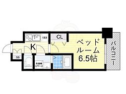 JR大阪環状線 今宮駅 徒歩5分の賃貸マンション 7階1Kの間取り