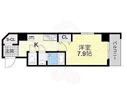Osaka Metro千日前線 なんば駅 徒歩2分の賃貸マンション 6階1Kの間取り