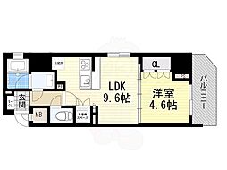 Osaka Metro長堀鶴見緑地線 長堀橋駅 徒歩5分の賃貸マンション 4階1LDKの間取り