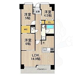Osaka Metro堺筋線 恵美須町駅 徒歩3分の賃貸マンション 7階3LDKの間取り