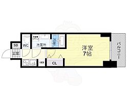JR関西本線 JR難波駅 徒歩8分の賃貸マンション 2階1Kの間取り