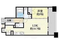 Osaka Metro中央線 堺筋本町駅 徒歩3分の賃貸マンション 2階1LDKの間取り