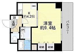 Osaka Metro堺筋線 堺筋本町駅 徒歩7分の賃貸マンション 10階1Kの間取り