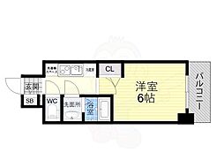 Osaka Metro堺筋線 恵美須町駅 徒歩3分の賃貸マンション 3階1Kの間取り