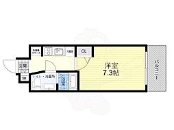 Osaka Metro長堀鶴見緑地線 大正駅 徒歩4分の賃貸マンション 13階1Kの間取り
