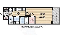 JR関西本線 JR難波駅 徒歩5分の賃貸マンション 5階1Kの間取り