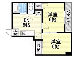 ラパンジール日本橋 2DKの間取図画像