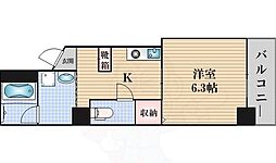 レバンガAP難波南2 1Kの間取図画像