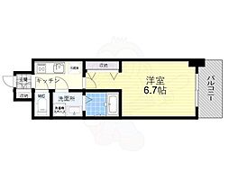 QuintetNAMBA 1Kの間取図画像