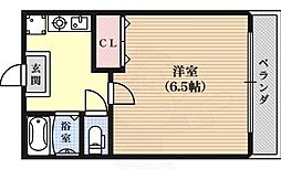 セレッソコート西心斎橋第2 1Kの間取図画像