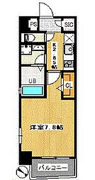 福岡市地下鉄空港線 東比恵駅 徒歩10分の賃貸マンション 3階1Kの間取り