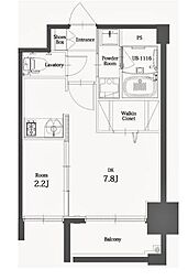 エンクレスト博多THETIME 1DKの間取図画像