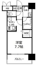 エンクレストベイ天神東 1Kの間取図画像