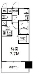エンクレストベイ天神東 1Kの間取図画像