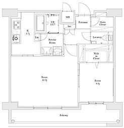 エンクレスト博多駅南FIT 2Kの間取図画像
