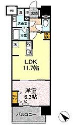 ウィスタリアレジデンス博多 1LDKの間取図画像