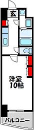 ロイヤルコンフォート渡辺通 1Kの間取図画像