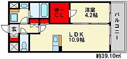 スタンドリバーしののめ 1LDKの間取図画像