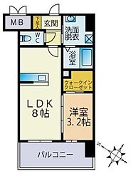 Y・MFLAT 1LDKの間取図画像