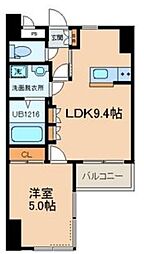 メゾンドばんらい博多 1LDKの間取図画像