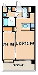 クリムゾン博多2 1LDKの間取図画像
