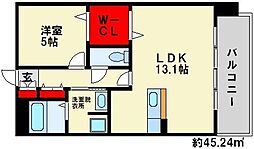 スタンドリバーしののめ 1LDKの間取図画像