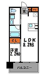 グランフォーレプライム平尾 1LDKの間取図画像