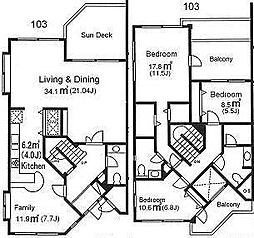 アモン池田山 3LDKの間取り