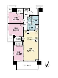 パークホームズ用賀一丁目 5階3LDKの間取り