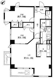 アパートメントハウスT2 2LDKの間取図画像