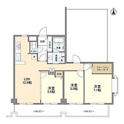 メゾン香葉 3LDKの間取図画像