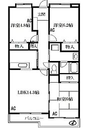 プレイス・アイズ 3LDKの間取図画像