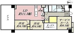 川崎市中原区今井西町マンション 2SLDKの間取図画像